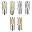 2PCS 1156 BA15S LED Car Brake Reverse Lights Turn Signal Lamp Bulb 12V 5W Red/White/Yellow