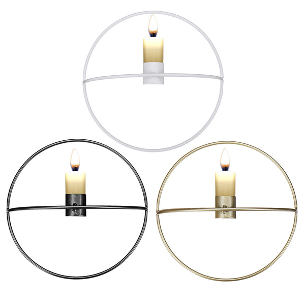 Metal Wall Candle Holder 3D Geometric Candlestick Sconce Nordic Style Home Decor
