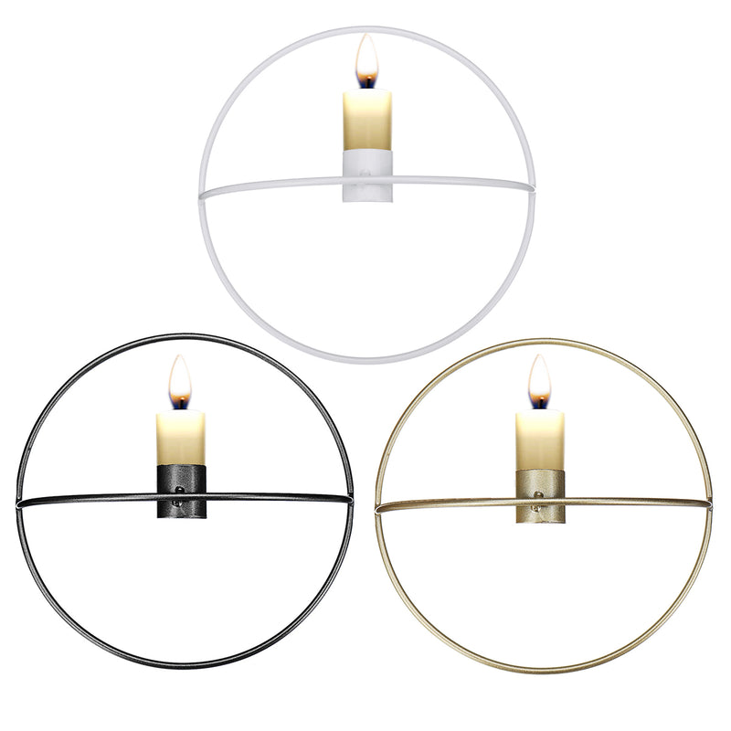 Metal Wall Candle Holder 3D Geometric Candlestick Sconce Nordic Style Home Decor