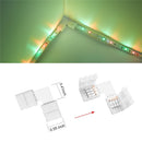 1 Set5050 4Pin 10MM RGB LED Strip Light Connector Includes More Parts Fixed Clips Screws for DIY