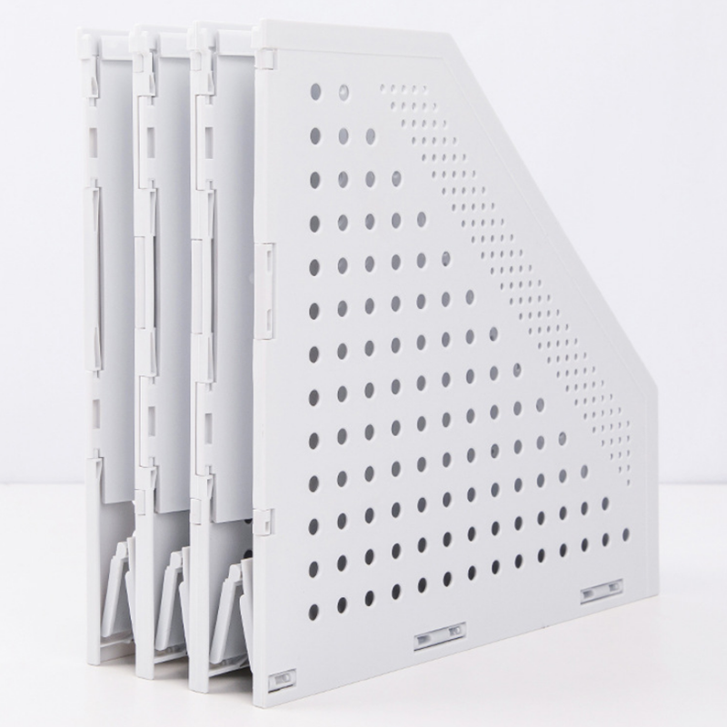 Deli 78995 Adjustable Document Trays File Holder 3 Layers PP Magazine Book File Organizer for Office