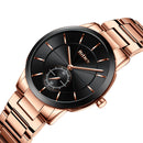 BIDEN 0178 Stainless Steel Band Business Men Wrist Watch 3ATM Waterproof Quartz Watch