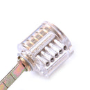 DANIU Cutaway T-Lock Transparent Lock Training Skill Visable Practice Padlock Lock Pick with Two Keys