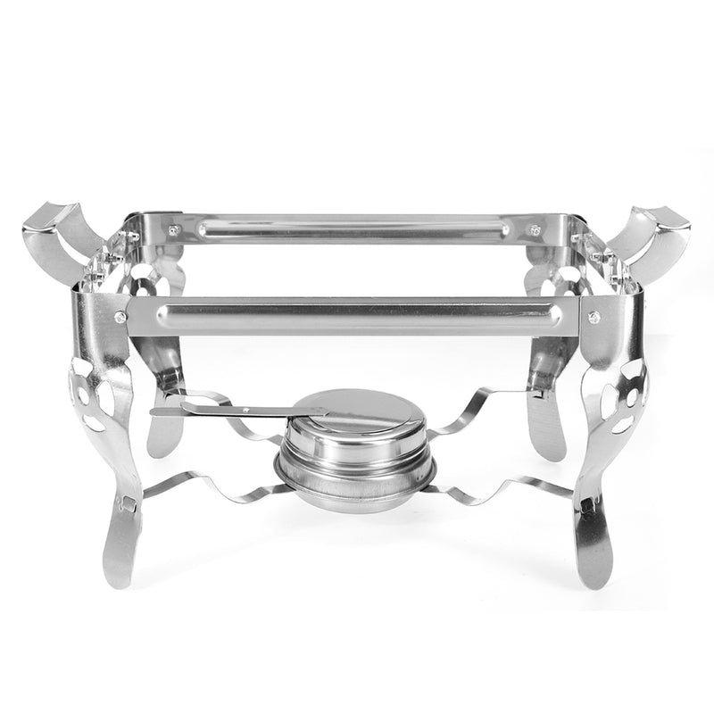 6L Stainless Steel Square Buffet Heating Stove Chafing Dish Buffet Stoves Caterer Wedding Party Food Warmer Tray Dinner Serving Simple Removal Buffet Stove