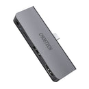 CHOETECH USB-C Hub Docking Station Adapter with USB 2.0/4K@60Hz HD Video Output Display/3.5mm Audio Jack/60W PD Charging Port