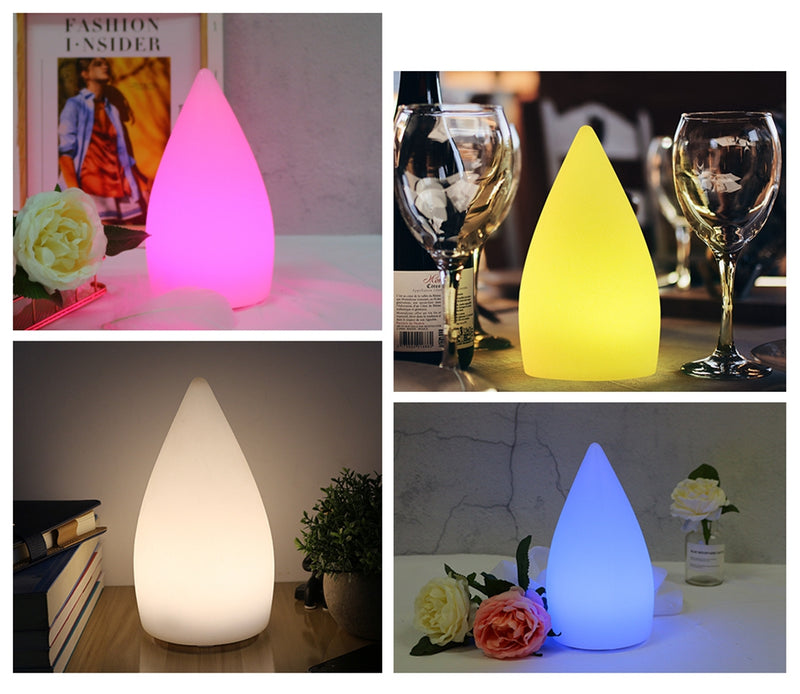 Rechargeable Colorful LED WiFi APP Control Night Light Smart Water Drop Shape Table Lamp Compatible with Alexa Google Home