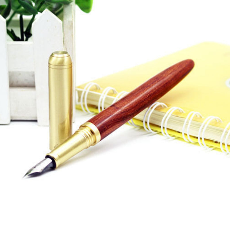 Wingsung 7250 Wooden Fountain Pen 0.5mm Extra Fine Nib For Office School Supplies Birthday Gift