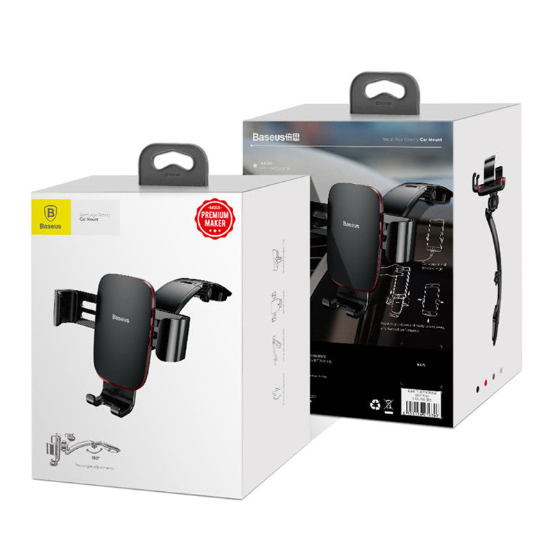 Baseus Metal Connecting Rod Gravity Linkage Auto Lock Car Mount Dashboard Holder for Mobile Phone