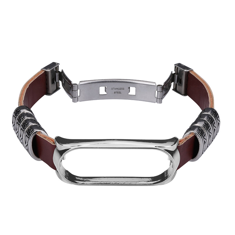 Bakeey Retro Butterfly Push Button Deployment Buckle Metal Watch Band Strap Replacement for Xiaomi Mi band 3 Xiaomi Mi band 4