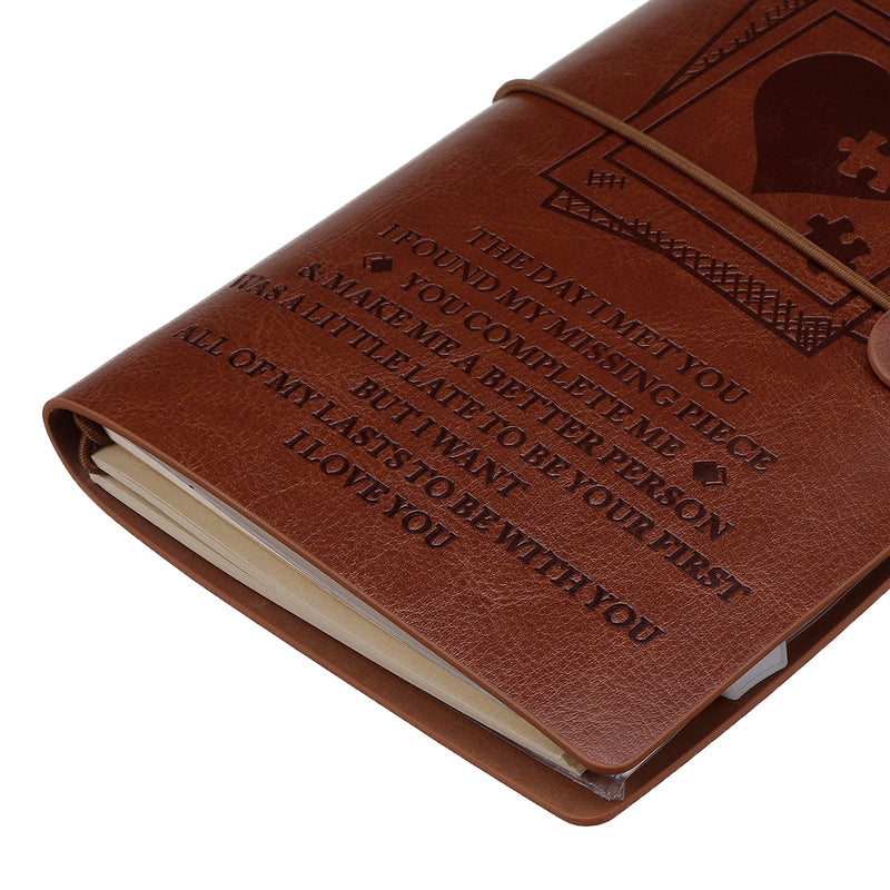 Engraved Leather Journal Notebook Diary Custom Message Quotes Gift Anniversary Birthday Graduation2