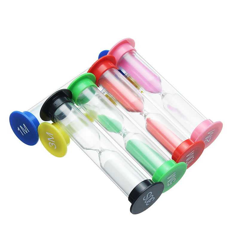 6Pcs 30S/1/2/3/5/10mins Mini Hourglass Sandglass Sand Clock Game Kitchen Home Timer