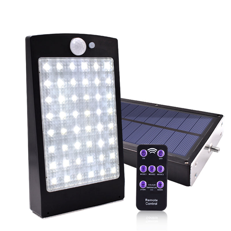 Solar Powered 2W 48LED SMD2835 3 Mode PIR Motion Sensor IP65 Wall Light Street Garden Lamp DC5.5V