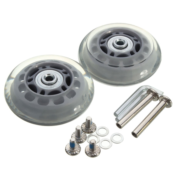2pcs 70mm Clear Luggage Suitcase Replacement Rubber Wheel Roller Suitcase Repair Parts