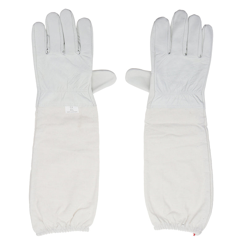 4Pcs Safe Bee-Proof BeeKeeping Veil Hat Suit Work Gloves Bee Hive Brush J Hook Tool