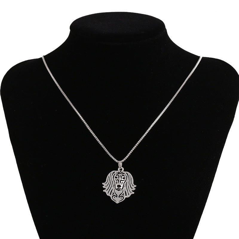 Cute Puppy Dog Shape Pendant Chain Alloy Necklace for Men Women