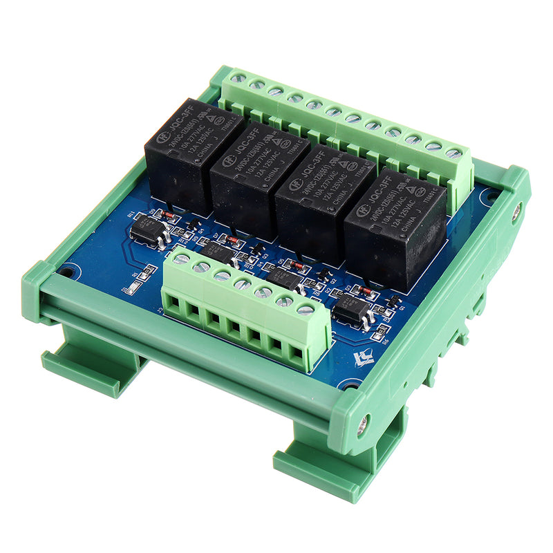 4CH Channel Optocoupler Isolation Relay Module 5V/12V/24V SCM PLC Signal Amplifier Board