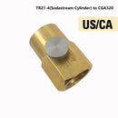 SodaStream Cylinder Refill Adapter + Bleed Valve + W21.8-14 /US CGA320 Connector