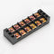 600V 45A 4/5/6/10/12 Poles Electrical Fixed Terminal Block Connector Plastic Insulating Cover