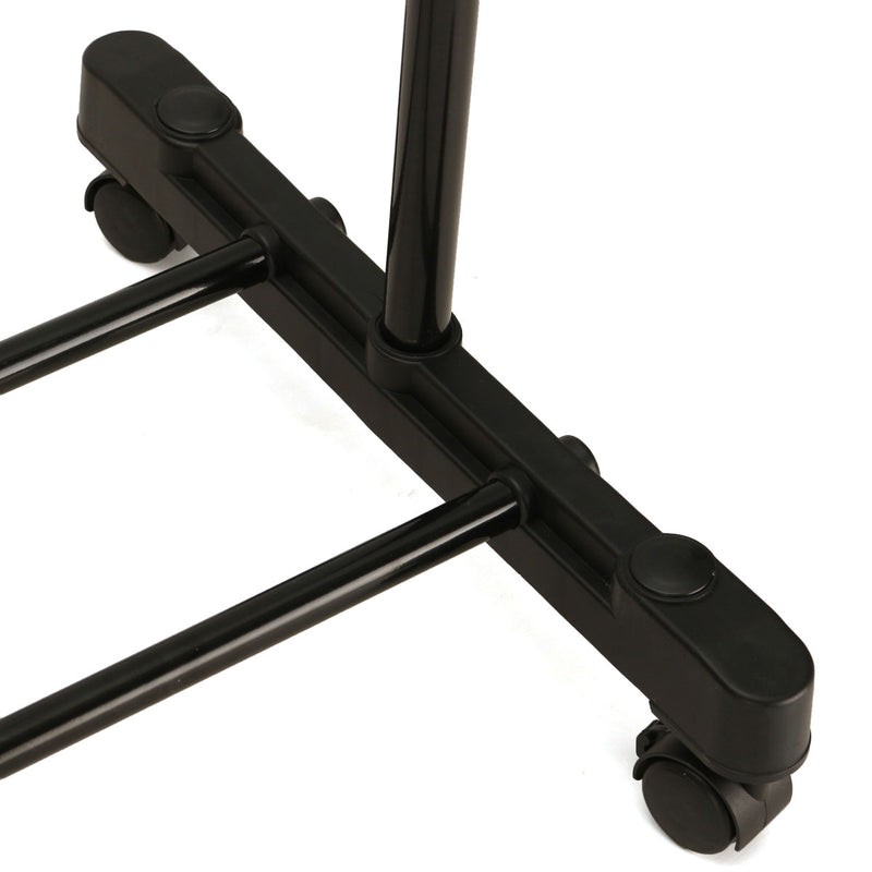 Adjustable Portable Clothes Garment Rack Hanging Rail Rolling Wheel Heavy Duty Cloth Hanger