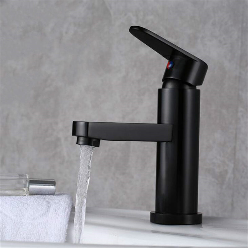 Space Aluminum Kitchen Bathroom Single Hole Faucet Cold And Hot Basin 360 Rotating Mixer Tap