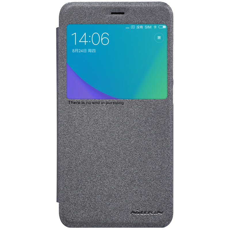 NILLKIN Sparkle PU Leather Case Window Smart Sleep Flip Cover For Xiaomi Redmi Note 5A Prime