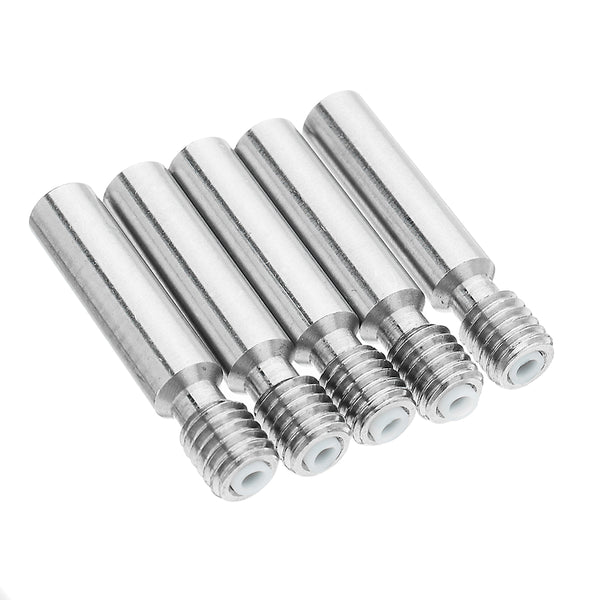 5PCS 1.75mm MK8 M6x30mm Stainless Steel Nozzle Throat With Teflon For 3D Printer Extruder