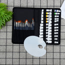 H&B Propylene Pigment 24 Colors Pigment 15 Nylon Painting Brush Palette Set Portable Nylon Packaging