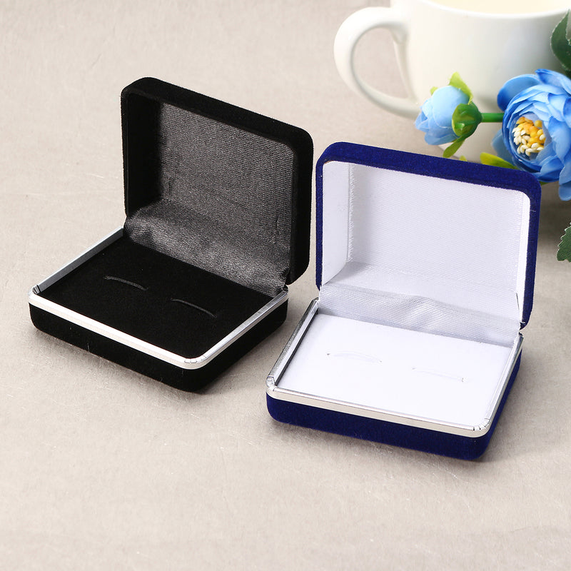 Velvet Square Earring Ring Cuff Links Storage Jewelry Packing Gift Box