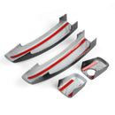 4Pcs Car Carbon Fiber Side Door Handle Covers Trims Black For Chevrolet Camaro 2010-2015