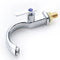 Bathroom Basin Sink Faucet Moon Curved Cold Tap Single Handle Electroplate Chrome Finish Deck Mount