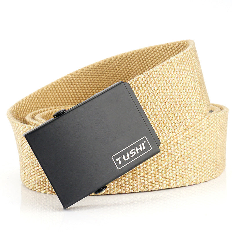 TUSHI 120cm x 3.8cm Military Tactical Belt Adjustable Nylon Belt Waist Belt with Metal Buckle