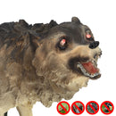Solar Red Eyes Howling Wolf & Sensor Light Garden Ornament Office Decorations