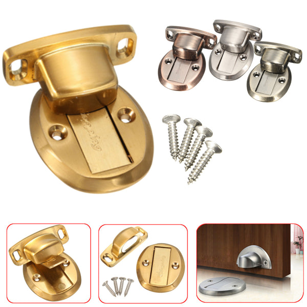 Zinc Alloy Magnetic Door Holder Stopper Doorstop Wall Floor Mounted Safety Catch