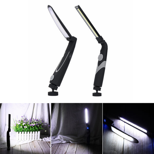 COB 360 Rotating 18650-2000mAh Indicator LED Work Light Spiral Switch Stepless Dimming