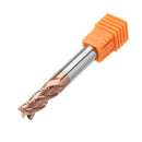 Drillpro 4pcs 4/6/8/10mm Rough End Mill Cutter 4 Flutes HRC55 AlTiN Coating Milling Cutter