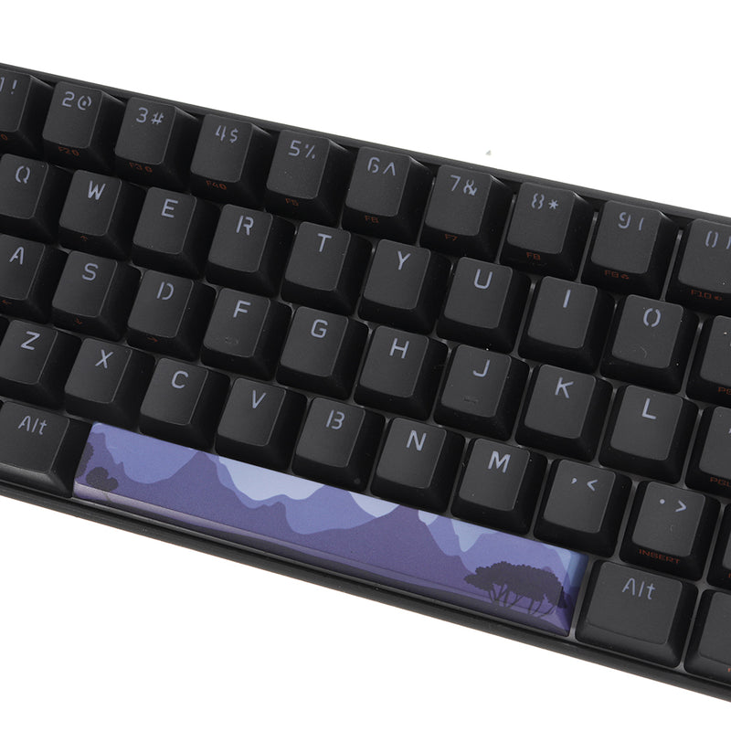 Five-sided Dyesub Dark Night Forest Space Bar 6.25u Novelty Keycap