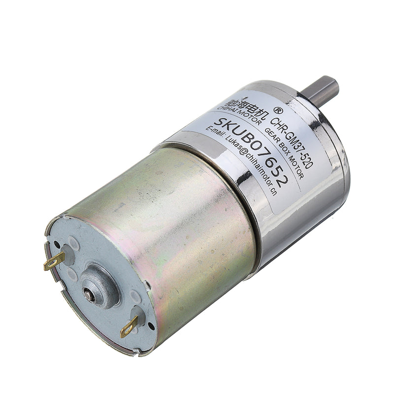 ChiHai CHR-37GB-520S DC Motor 12V 1:150 52rpm Permanent Magnet Carbon Brush Reduction Gear Motor
