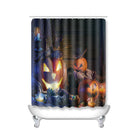 Halloween Shower Curtain Toilet Soft Velvet Non-slip Kitchen Mat Type 6