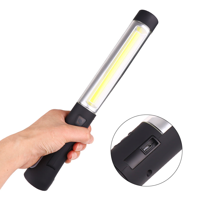 Enusic 360 Hook Rechargeable COB LED Work Light Magnetic White Red Torch Hand Flashlight Inspection Lamp