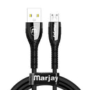 Marjay 3A Micro USB Type C Fast Charging Lace Zinc Alloy Weaving Mobile Phone Data Cable For HUAWEI P30 Oneplus 7 XIAOMI MI9 S10 S10+