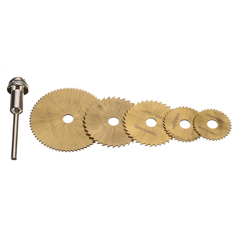 6Pcs HSS Circular Saw Blade Set 22-47mm Woodworking Cutters for Dremel Rotary Tools