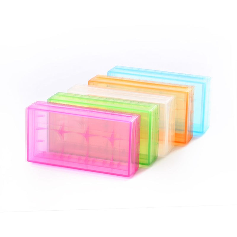 5pcs 18650 x 2 Sot Plastic Battery Case Batteries Cover Spare Carrier Holder Storage Box CR123A 16340 R123A 17670 4x Cell 18350 Container