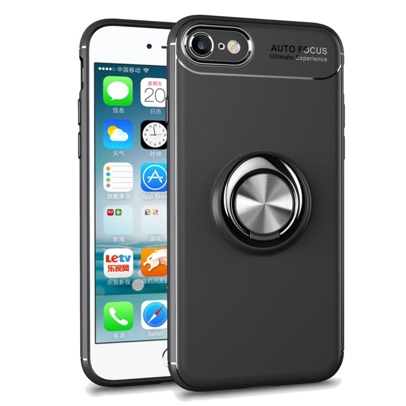 C-KU 360 Rotating Ring Grip Kicktand Protective Case For iPhone
