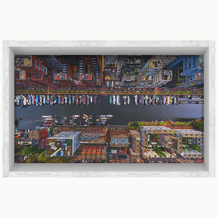 PAG 3D Anti Slip Bathroom City Street Pattern Waterproof Floor Sticker Washable Shower Kitchen Decor