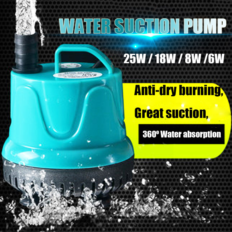 220V Submersible Water Flow Pump Fish Tank Aquarium Pond Fountain Spout Feature Pump 6W/8W/18W/25W