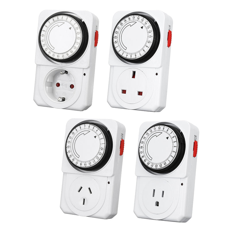 24 Hours Plug-in Timer Switch Mechanical Programmable Socket Electricity Power Switch
