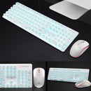 N528 104 Keys Colorful Backlit Mute Rechargeable Wireless Gaming Keyboard and  2.4G Wireless Mouse Combo with Mouse Pads