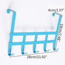 5 Hooks Door Cabinet Clothes Robe Hook Metal Storage Shelf Sundries Holder
