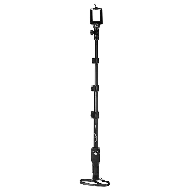 YT-1288 Extendable bluetooth Remote Control Mirror Selfie Stick Monopod for Cell Phone Gopro Camera