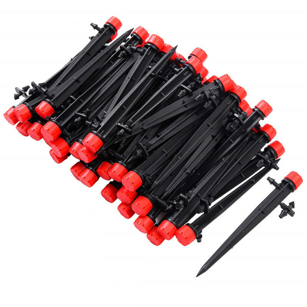 50Pcs 8 Holes Drip Emitters Perfect for 4mm / 7mm Tube Adjustable 360 Degree Water Flow Drip Irrigation System Connector Drippers